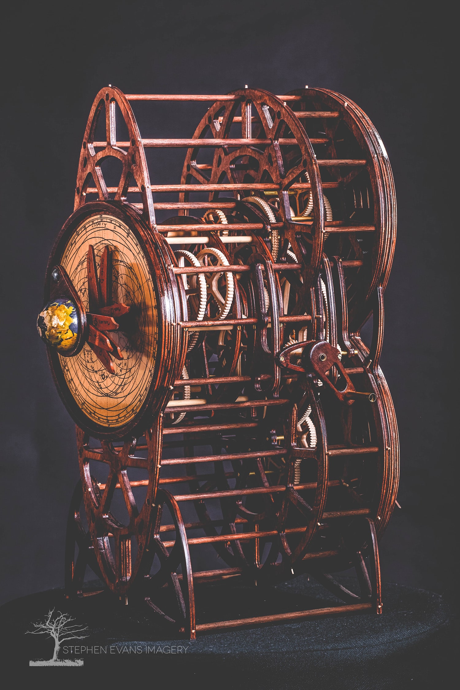 Antikythera mechanism handbuilt wooden machine